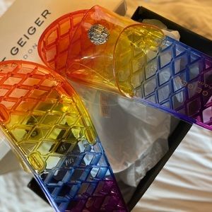 Brand new multi color slides size 41